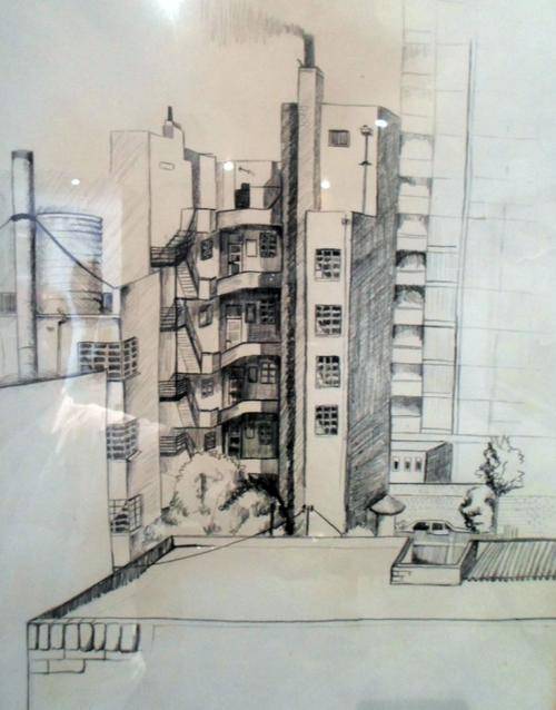 Building sketch - A beutiful pencil drawing - Take a look, low price!